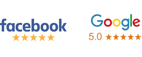 5 star reviews - google aand facebook logos